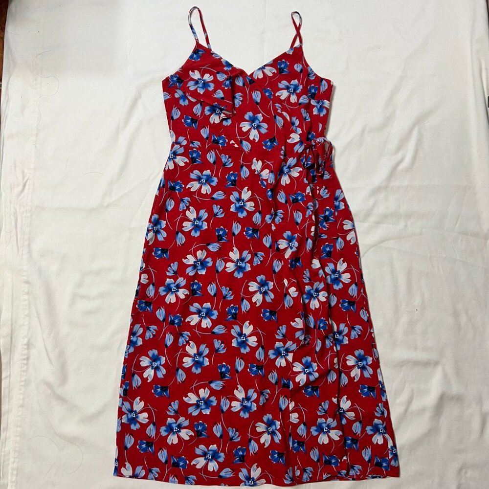 Banana republic midi dress with ruffles